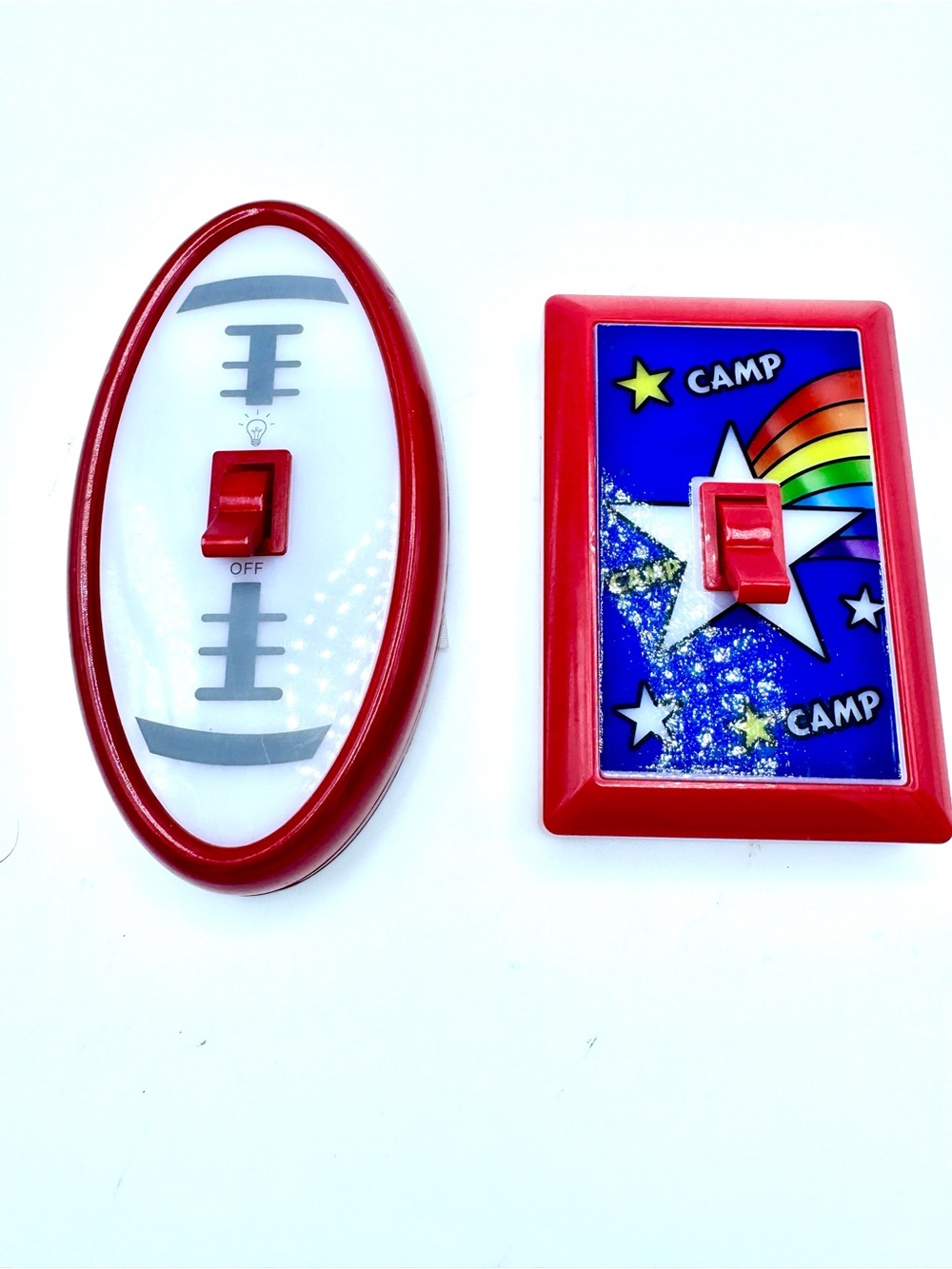 Light Switches Portable Camp Fun Kids Night Light - Oval & Rectangle Set